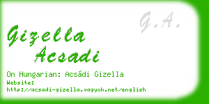 gizella acsadi business card
