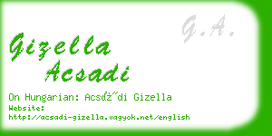 gizella acsadi business card